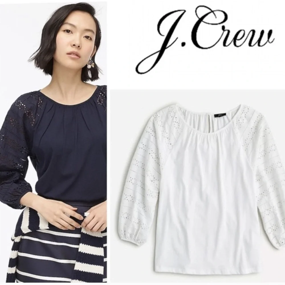 J.‎ Crew Classic White Cotton Top
